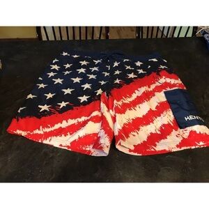 Men's American Crown American flag KENTUCKY swim trunks board shorts size XXL